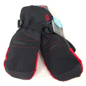 NWT GORDINI JUNIORS SIZE MEDIUM AquaBloc Mittens - Kids - Black/Fire Engine Red